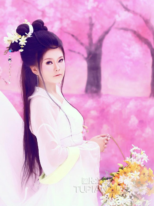 唯美梦幻般清纯古典少女之葬花