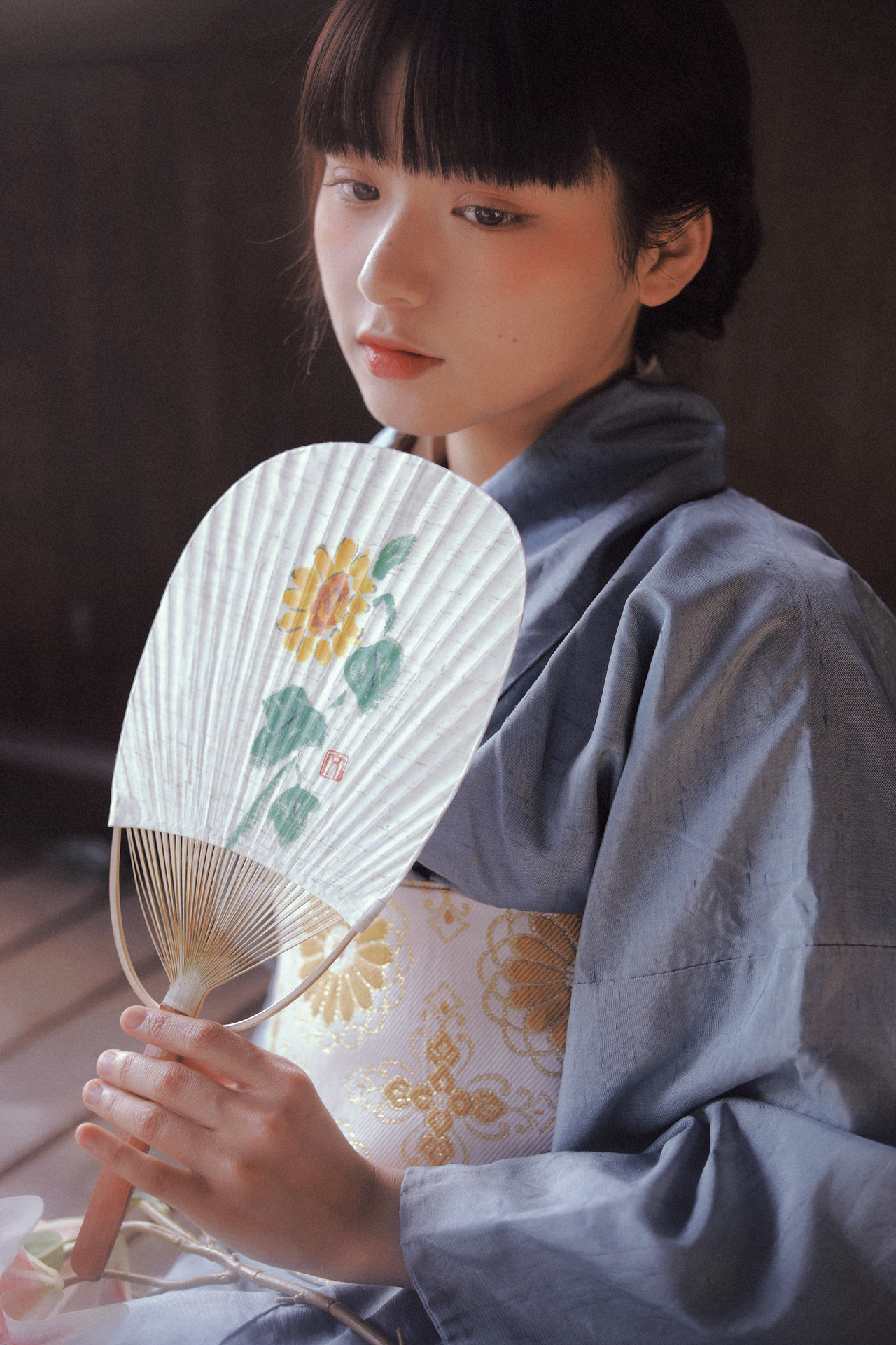 日系和服美女长得小家碧玉古风摄影