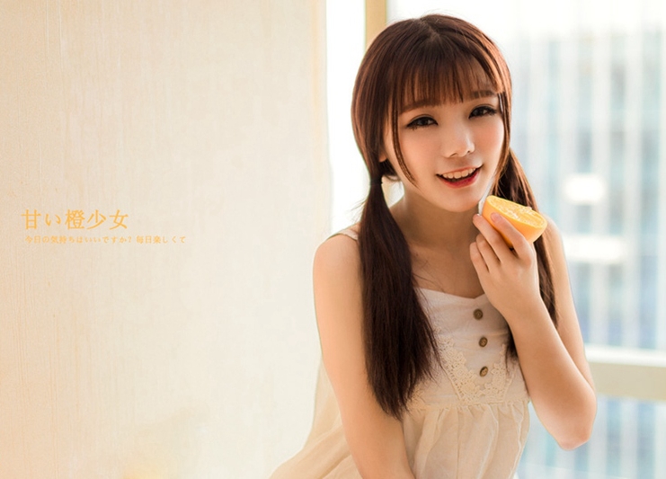 鲜橙少女甜美笑容化心房纯真唯美私房写真图片