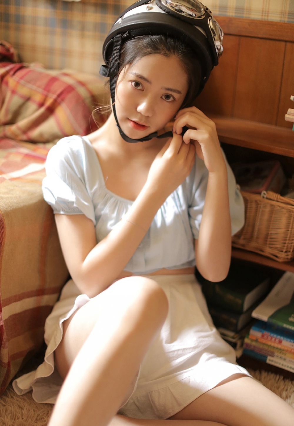 邻家妹妹日式丸子头皮肤白皙气质清纯销魂美女图库