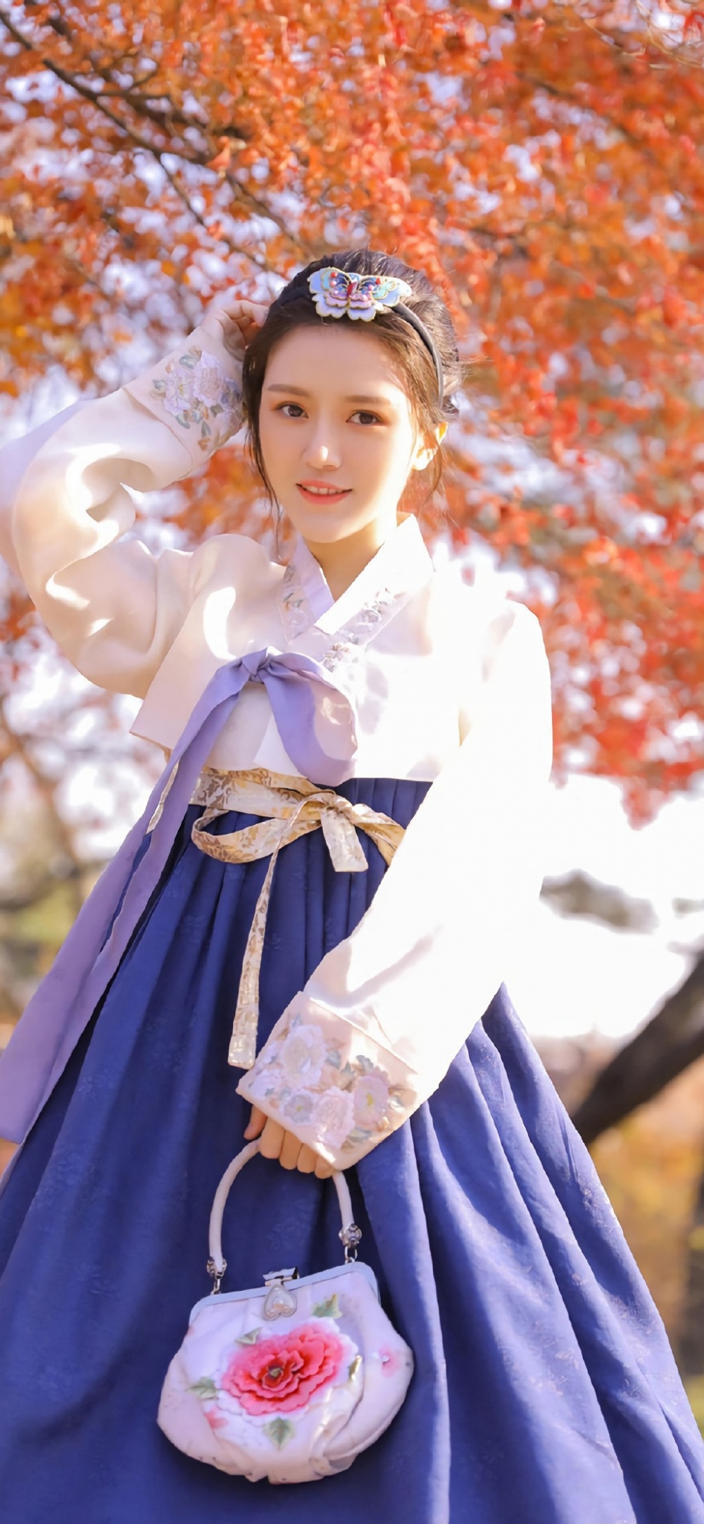 穿着汉服的日韩美女清丽动人气质脱俗唯美古风摄影