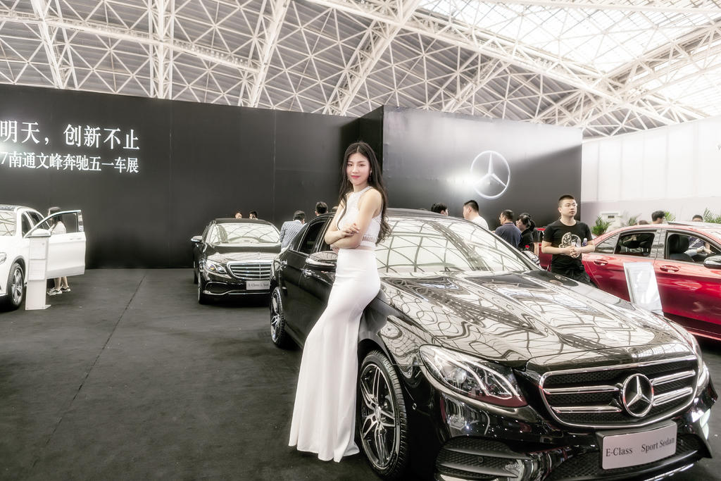 优雅美女车展举止动人艺术照