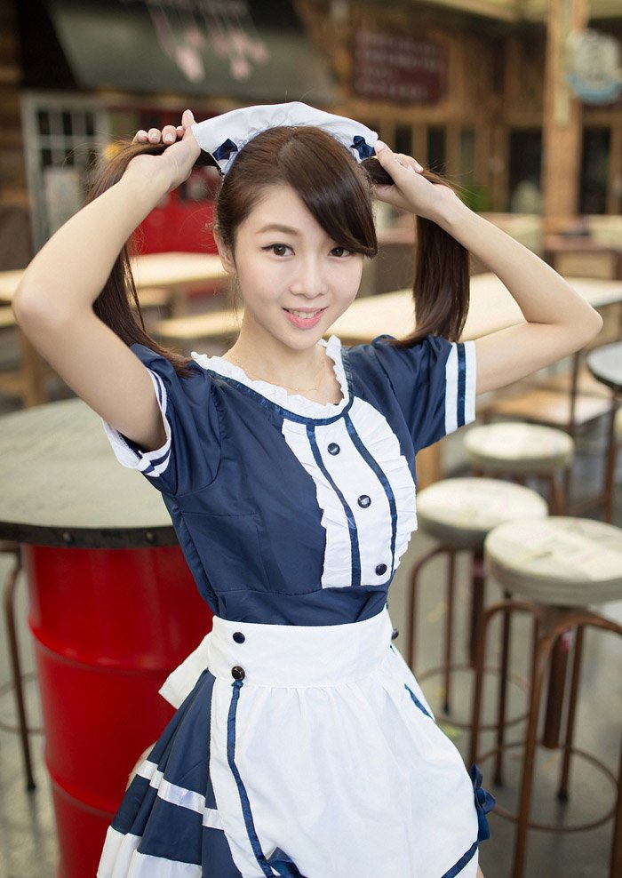 清纯美女沈乔乔女仆装写真  甜美可爱萌妹纸